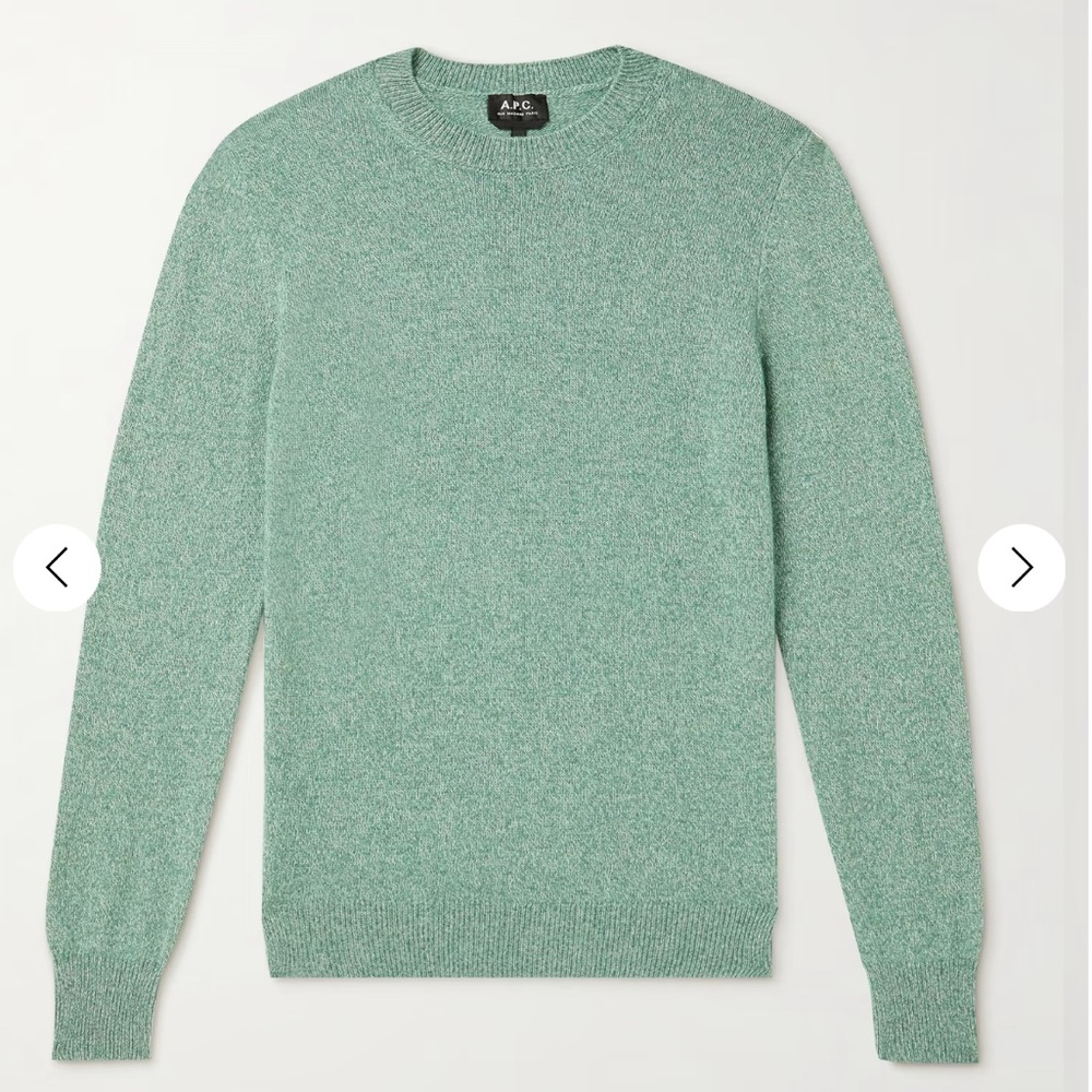 A.P.C. Benoit Wool and Cotton Blend Sweater Size Small
